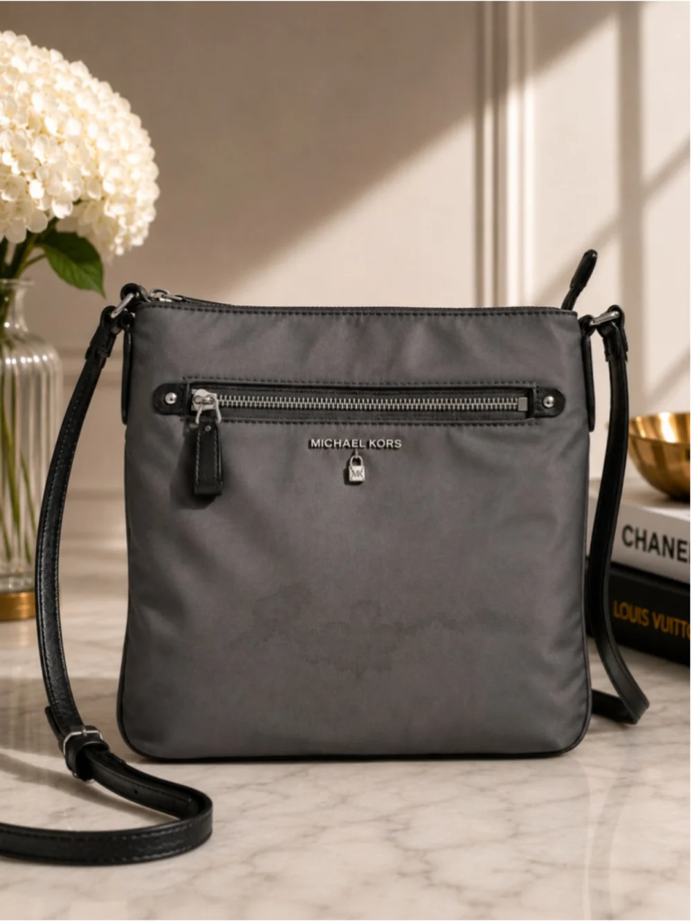 Michael Kors Crossbody Bag Grey & Black